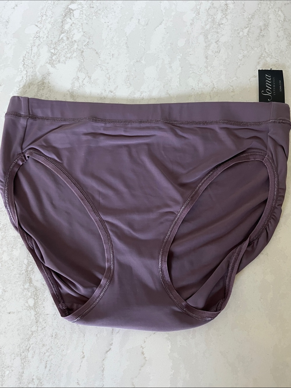 SomaTravelers Hi-Leg Brief Black Plum